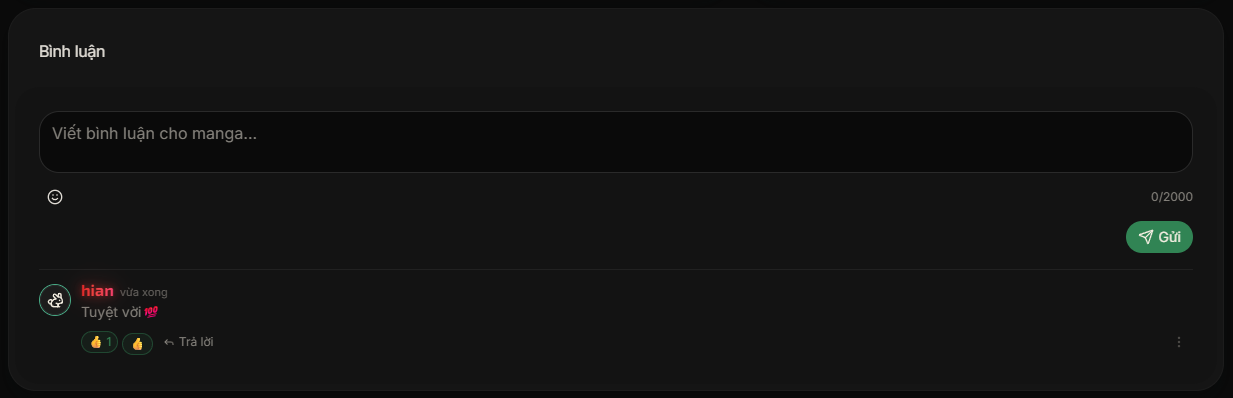 Bình luận ở truyện